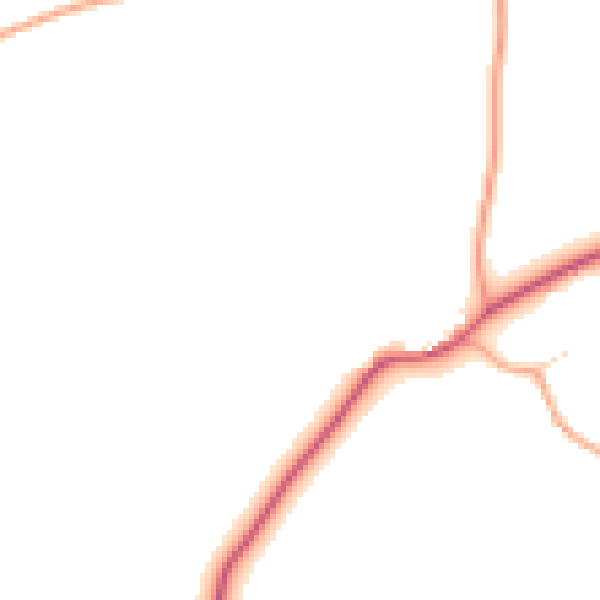 Daytime road noise heatmap for NR24 2BA