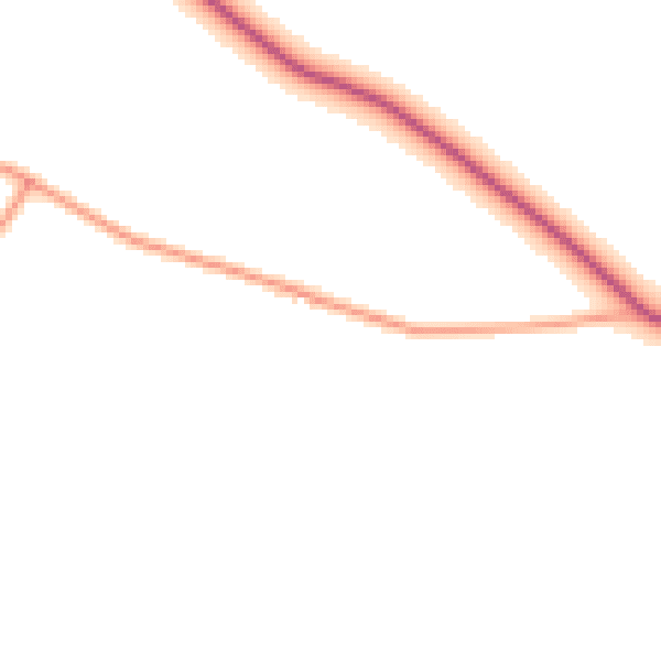Daytime road noise heatmap for NR24 2BD