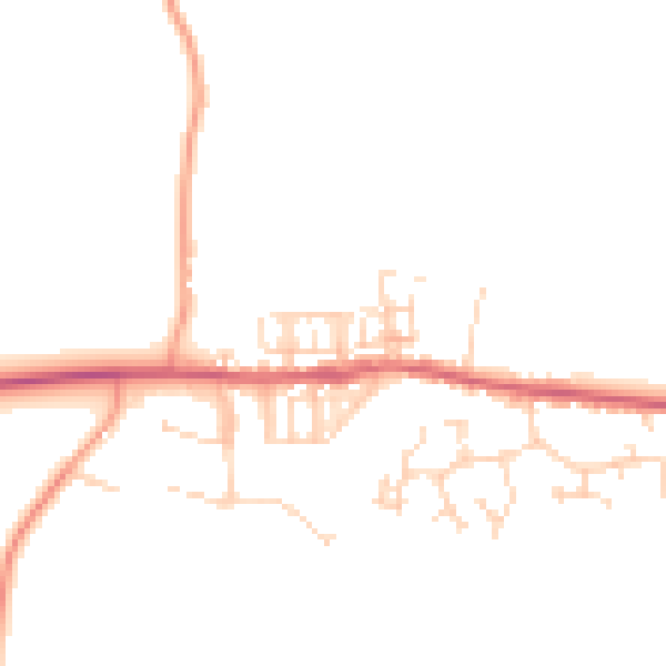 Daytime road noise heatmap for NR24 2BN