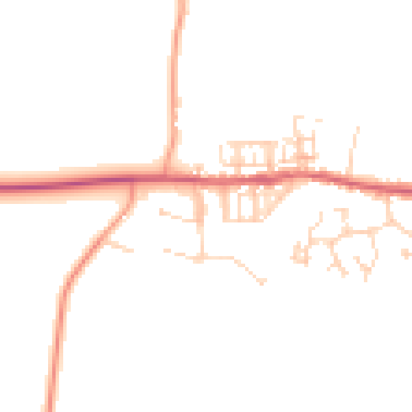 Daytime road noise heatmap for NR24 2BS