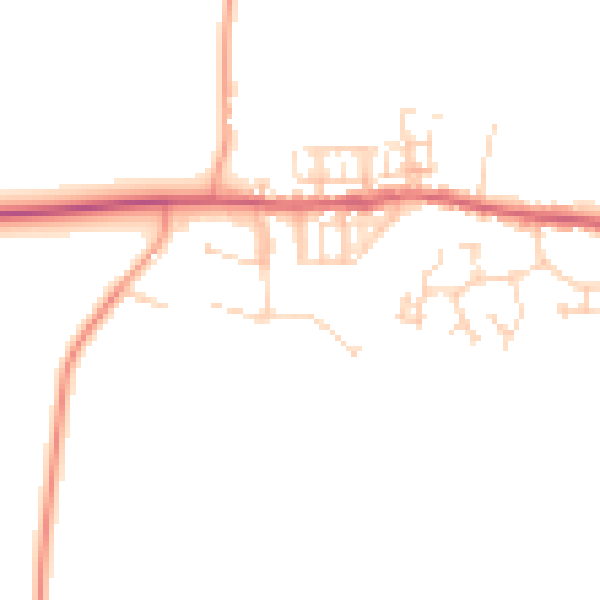 Daytime road noise heatmap for NR24 2BT