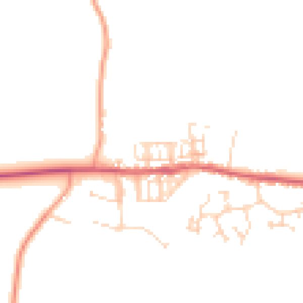 Daytime road noise heatmap for NR24 2BW