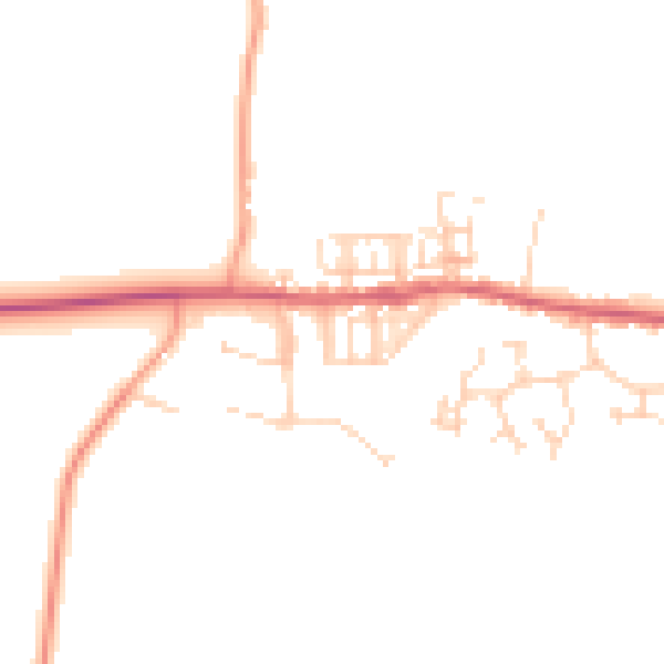 Daytime road noise heatmap for NR24 2DB