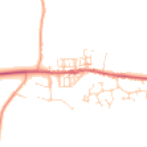 Daytime road noise heatmap for NR24 2DF