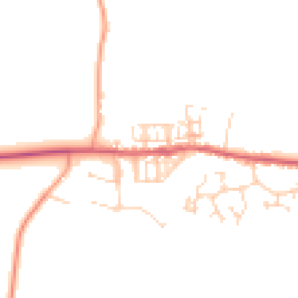 Daytime road noise heatmap for NR24 2DG