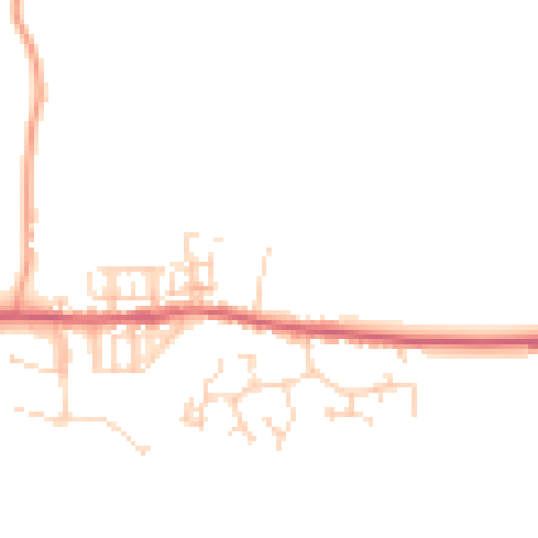 Daytime road noise heatmap for NR24 2DJ
