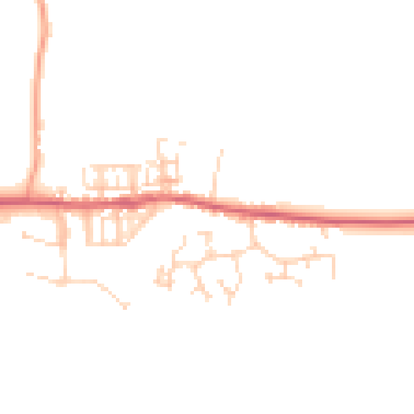 Daytime road noise heatmap for NR24 2DN