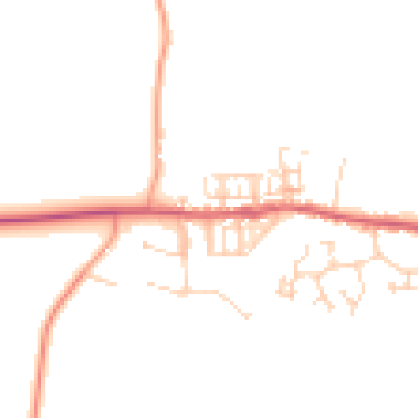 Daytime road noise heatmap for NR24 2DP