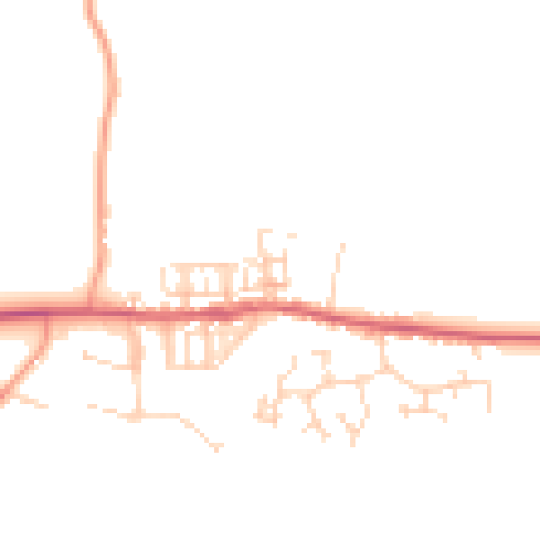 Daytime road noise heatmap for NR24 2DQ
