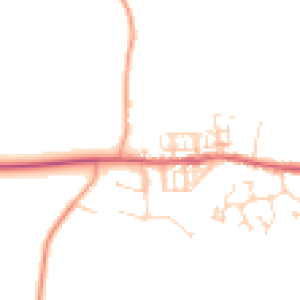 Daytime road noise heatmap for NR24 2DR