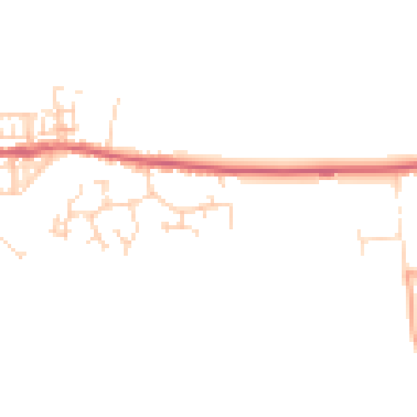 Daytime road noise heatmap for NR24 2DW