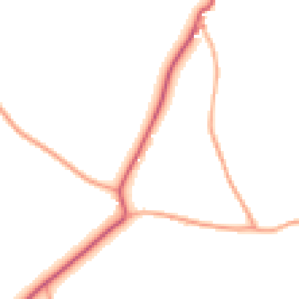 Daytime road noise heatmap for NR24 2DZ