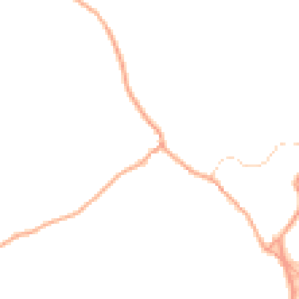 Daytime road noise heatmap for NR24 2EQ