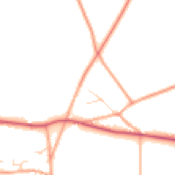 Daytime road noise heatmap for NR24 2HE