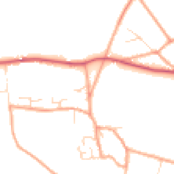 Daytime road noise heatmap for NR24 2HN