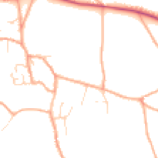 Daytime road noise heatmap for NR24 2JF