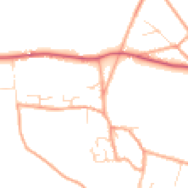 Daytime road noise heatmap for NR24 2JR