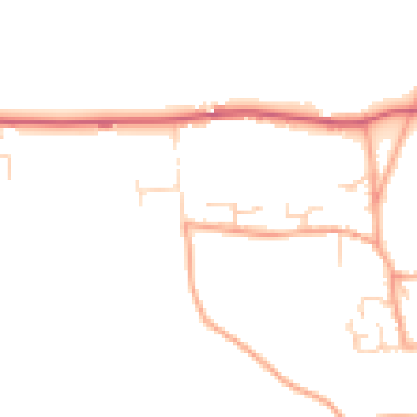 Daytime road noise heatmap for NR24 2JT