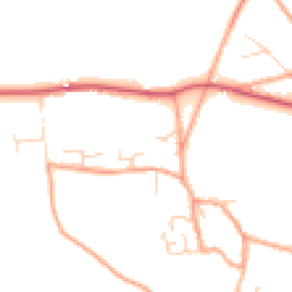 Daytime road noise heatmap for NR24 2LA