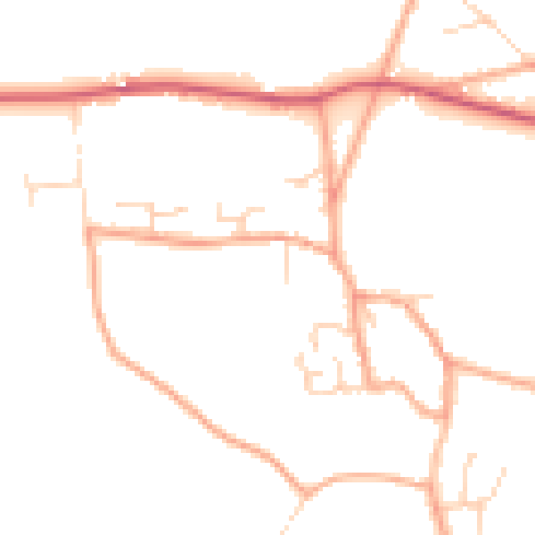Daytime road noise heatmap for NR24 2LB