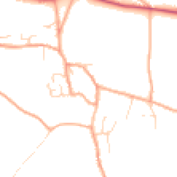Daytime road noise heatmap for NR24 2LY