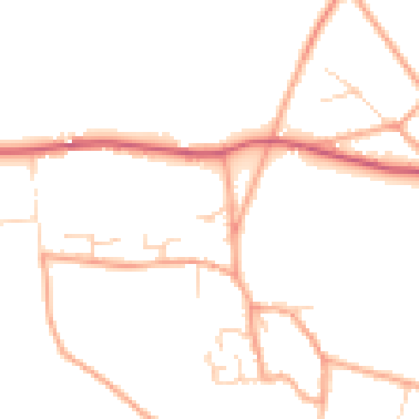 Daytime road noise heatmap for NR24 2NR