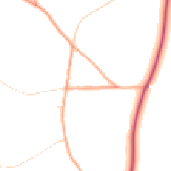 Daytime road noise heatmap for NR24 2NW