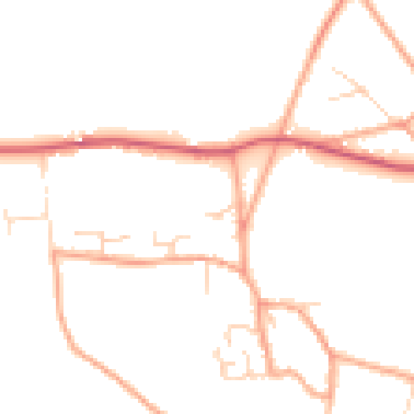 Daytime road noise heatmap for NR24 2NZ