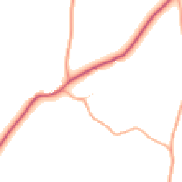 Daytime road noise heatmap for NR24 2QB