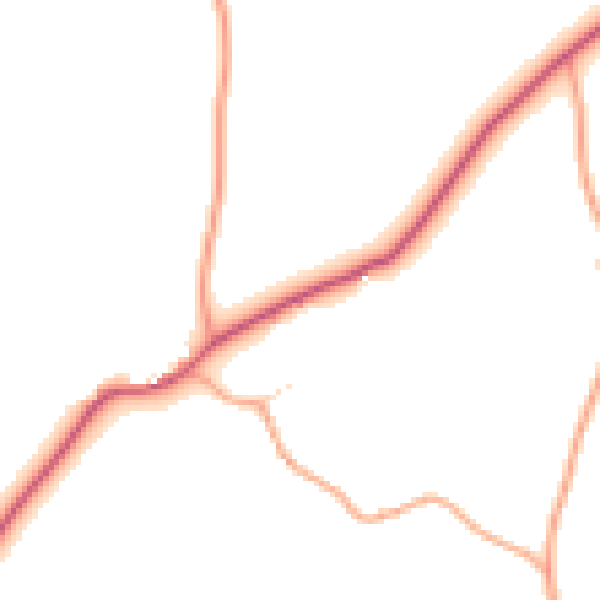 Daytime road noise heatmap for NR24 2QD