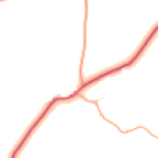 Daytime road noise heatmap for NR24 2QE