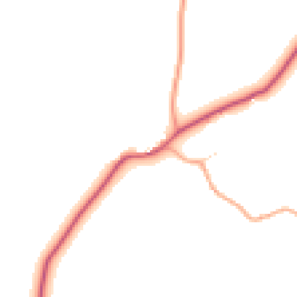 Daytime road noise heatmap for NR24 2QJ