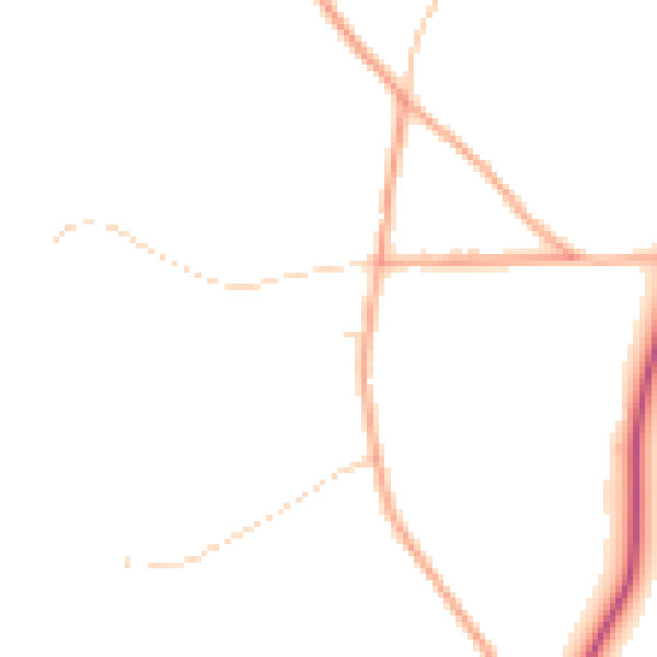 Daytime road noise heatmap for NR24 2QU