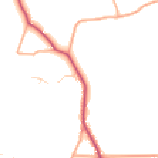 Daytime road noise heatmap for NR24 2RU