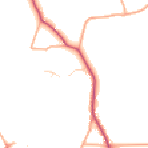 Daytime road noise heatmap for NR24 2RX
