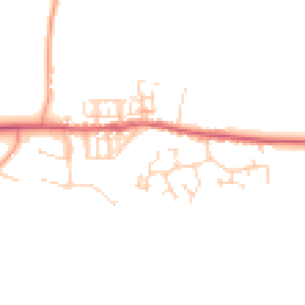 Daytime road noise heatmap for NR24 2SG