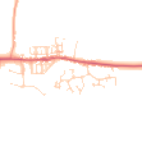 Daytime road noise heatmap for NR24 2SJ
