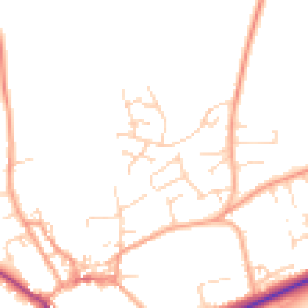 Daytime road noise heatmap for NR25 6AG