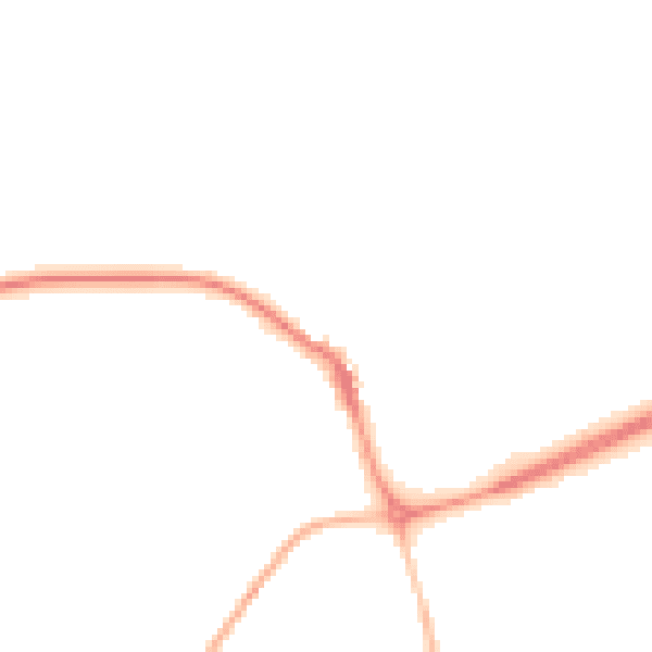 Night-time road noise heatmap for NR25 6AP