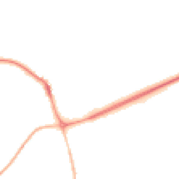 Night-time road noise heatmap for NR25 6AU