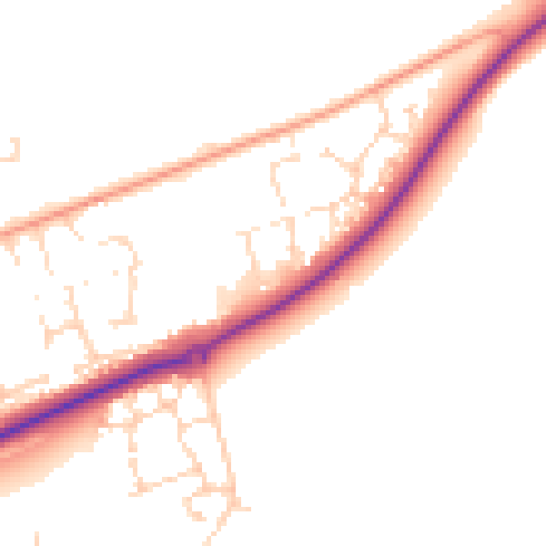 Daytime road noise heatmap for NR25 6AX