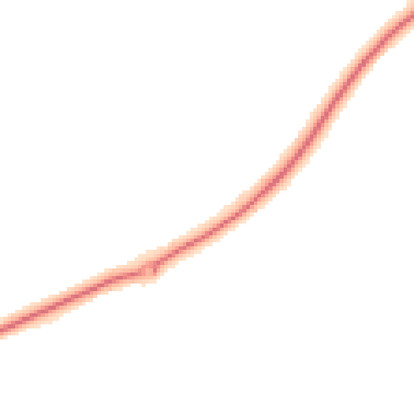 Night-time road noise heatmap for NR25 6AX