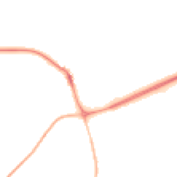 Night-time road noise heatmap for NR25 6AY
