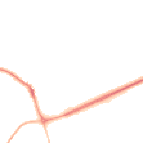 Night-time road noise heatmap for NR25 6BB