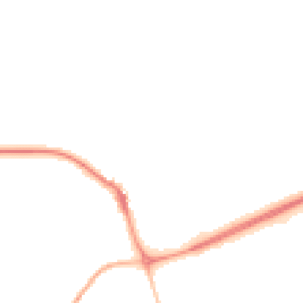 Night-time road noise heatmap for NR25 6BG