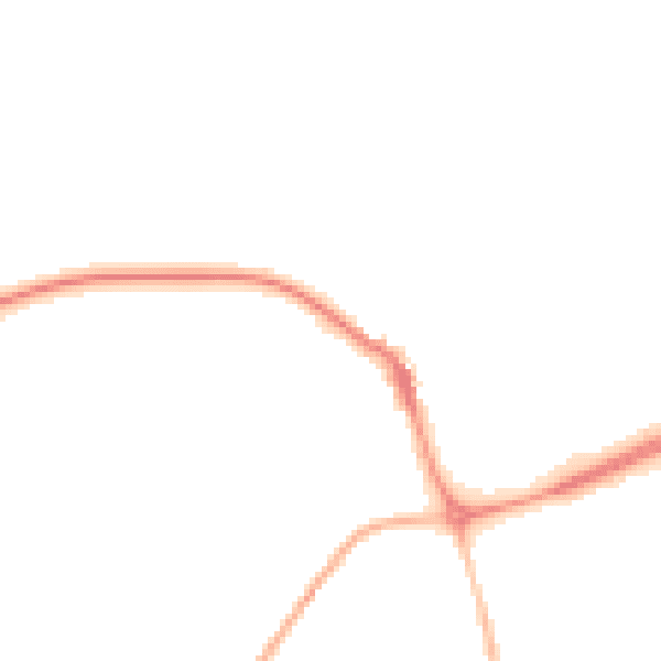 Night-time road noise heatmap for NR25 6BL
