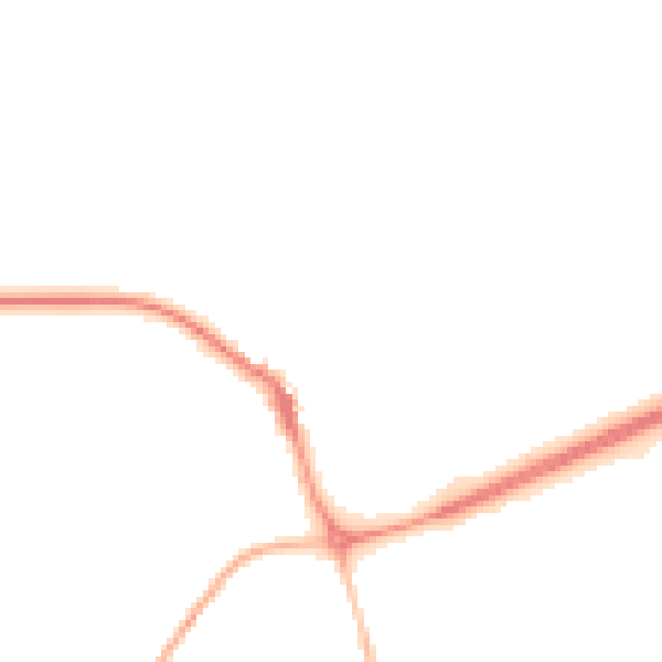 Night-time road noise heatmap for NR25 6BQ