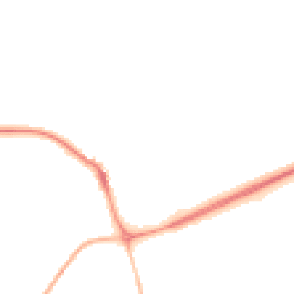 Night-time road noise heatmap for NR25 6BW