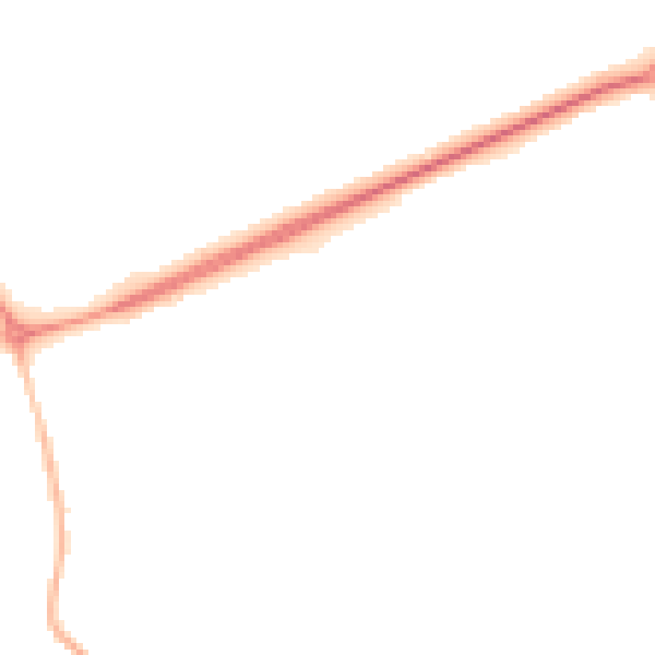 Night-time road noise heatmap for NR25 6DE