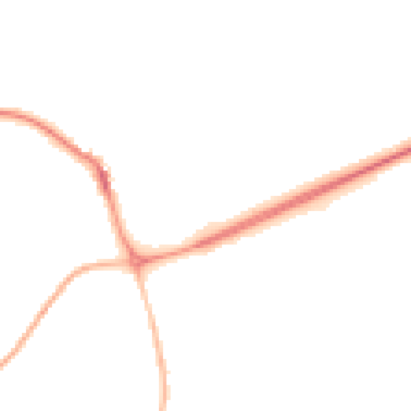 Night-time road noise heatmap for NR25 6DR